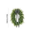thumbnail image 3 of MMJ Artificial Fern Wreath with Striped Bow Spring Summer Door Wall Hanging Home Farmhouse Decor 13.78in, 3 of 6