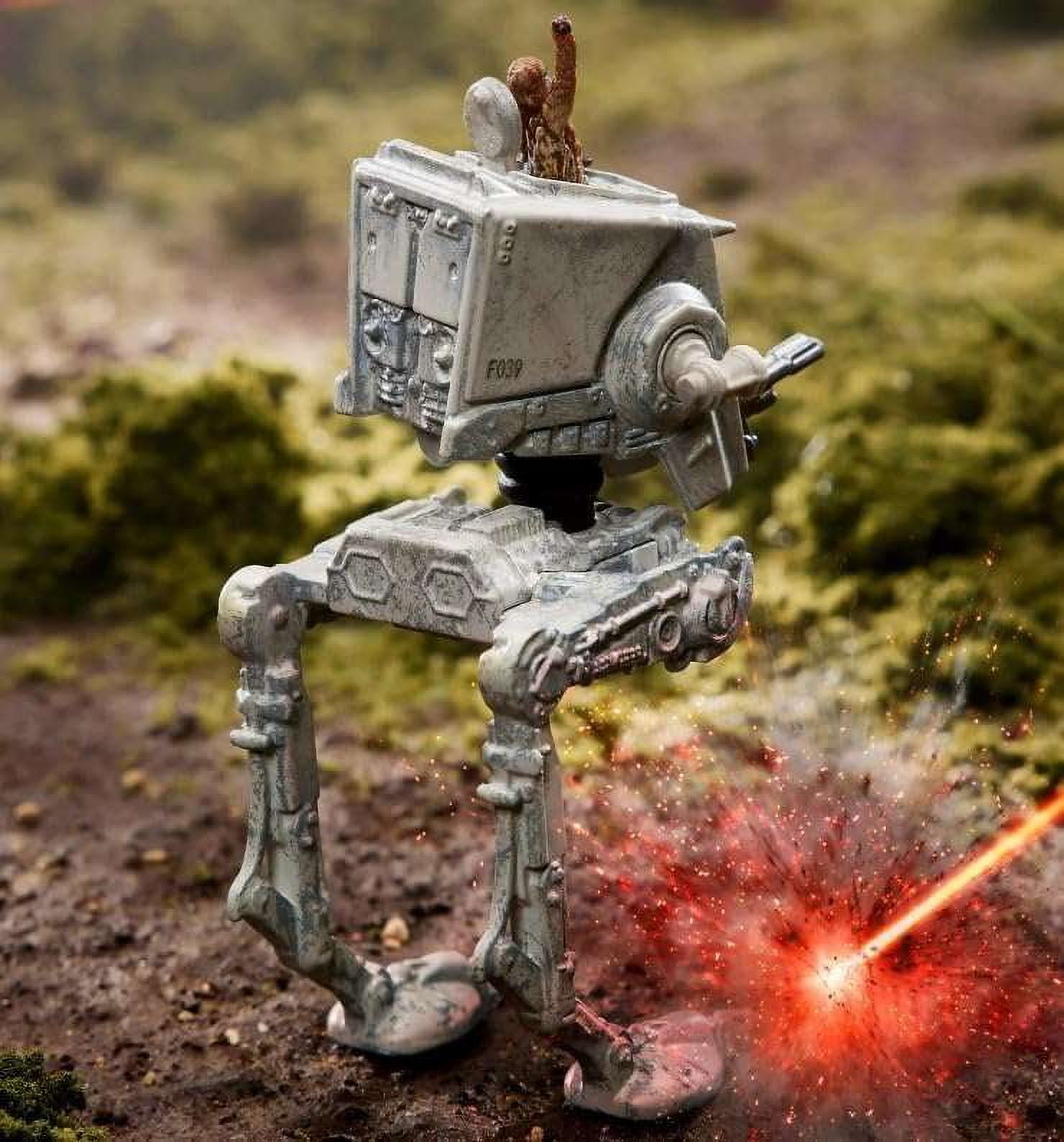 Mattel Hot Wheels Starships Select AT-ST with Chewbacca Play
