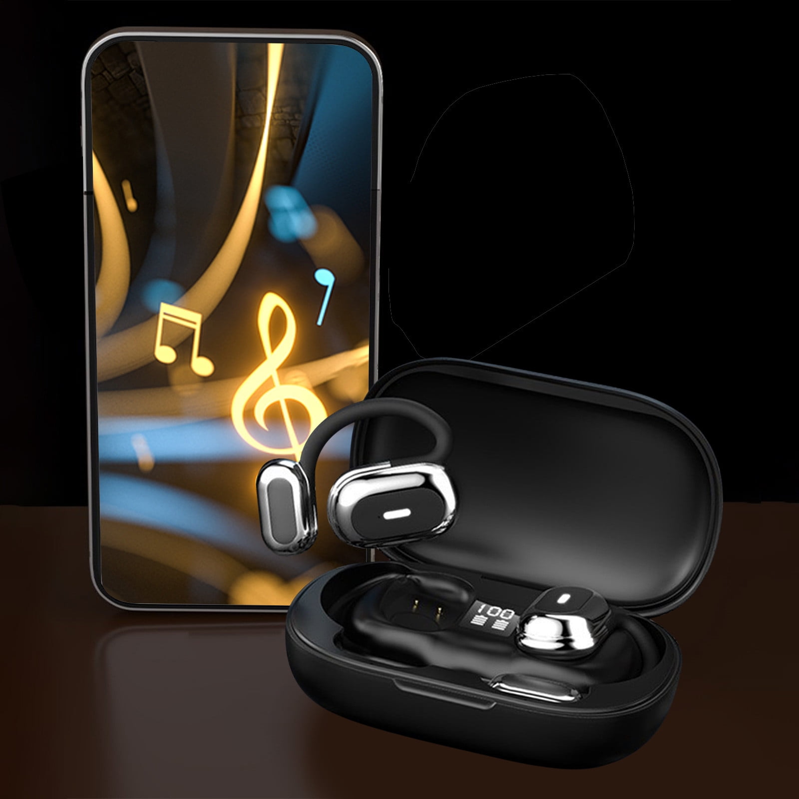 Out of Ear Open Ear Headphones Outside The Ear Wireless Ear Hanging Bluetooth Headset Ows Over The Ear Open Ear Buds Earbuds Outside The Ear Headphones Bone Air Conduction