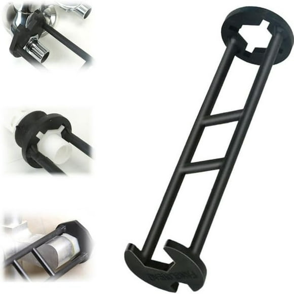 Rvkxad Multifunctional Faucet Wrench, Alloy Steel Sink Tool with 360 Rotation for Pipe Maintenance, Plumbing Tool Socket Tightener