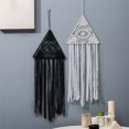 thumbnail image 4 of Advancent Tapiz de pared de algodón, cortinas de borlas para ventana de cama, cortinas de arte para el hogar para baño, decoración colgante, accesorios Decoración del hogar Negro Advancent HA008959-02, 4 of 6