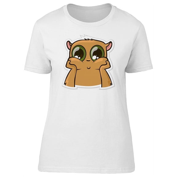 Funny Brown Hamster  T-Shirt Women -Image by Shutterstock, Female XX-Large