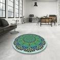 thumbnail image 3 of Ahgly Company Indoor Rectangle Patterned Deep-Sea Green Area Rugs, 5' x 8', 3 of 6