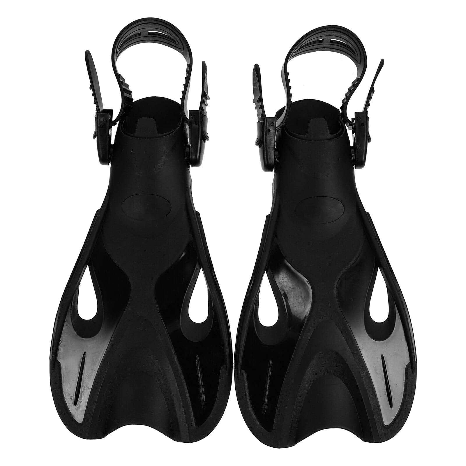 1 Pair Adjustable Short Swim Fins Snorkeling Swimming Flippers for