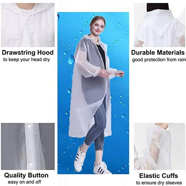 Raincoat Waterproof Poncho Reusable Plastic Adult Camping Festival Rain Coat