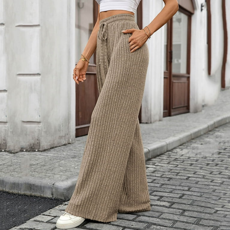 Womens Yoga Sweatpants Wide Leg High Waisted Lounge Pajamas Pants