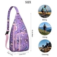thumbnail image 3 of Fashion Butterfly Pattern Shoulder Bag - Lightweight Tear-resistant Chest Pack, Adjustable Strap Sling Backpack for Hiking/Camping, 3 of 4