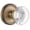 Vintage Brass, variant on Grandeur Bordeaux Crystal Door Knob with Georgetown Plate