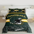 thumbnail image 2 of Homewish Green Football Helemt Queen Comforter Set,Boys Ball Game Bedding Sets,Rugby Sport Theme Bedding Comforter Set For Kids,Super Cozy Room Decor Reversible,3pcs, 2 of 8
