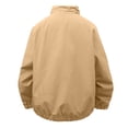 thumbnail image 4 of Men's Stand-up Collar Reversible Windbreaker Jacket with Waterproof and Windproof Design, Splicing Color Style for Outdoor Sports, Hiking, and Winter Holiday Activities,Camel,2XL, 4 of 5