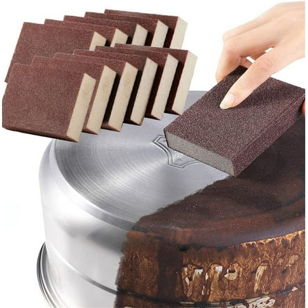 Qnjujn 4-Pack Carborundum Cleaning Sponges – Heavy Duty Scrub for Pans Kettles Tires – Non-Scratch Aluminum Oxide & High-Density Foam Qnjujn 4-Pack Carborundum Cleaning Sponges – Heavy Duty Scrub for Pans Kettles Tires – Non-Scratch Aluminum Oxide & High-Density Foam