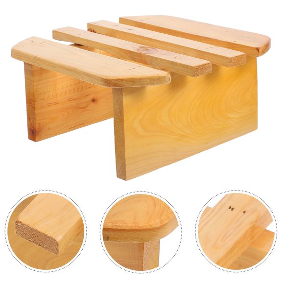 WHAMVOX 1Pcs Multi Round Wooden Solid Wood Stool for Stress Reduction and Odor Control