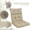 thumbnail image 2 of High Back Chair Cushions Set of 2, Adirondack Chair Cushion with Waterproof, Rocking Chair Cushion for Outdoor Patio, Garden Porch 45”x 22”x 4(khaki）, 2 of 7