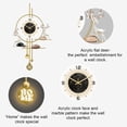 thumbnail image 4 of Gold Wall Clock for Living Room,Large Gold Decorative Wall Clock with Light,Creative Silent Wall Clocks Decorative for Kitchen/Entryway/Bedroom/Office Metal Wall Decor, 4 of 7