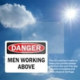 thumbnail image 6 of (2 Pack) Men Working Above OSHA Danger Sign 10 Inch X 7 Inch Vinyl Label Decal Sticker Weather Resistant, UV Protected for Workplace, Business, and Construction Site, Made in the USA, 6 of 7