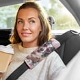 thumbnail image 6 of 2-Pack Seat Belt Covers with Flannel Seatbelt Shoulder Strap Case Adjustable Straps Soft Padding for Car Dog Holding A Rose Small, 6 of 8