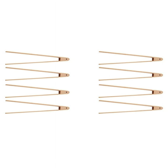 8 Packs 12 Inch Wood Toaster Tongs Kitchen Tongs for Serving Food, Flipping Meat, Grabbing Toast and More