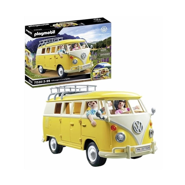 Set de Juego Playmobil Cars VW T1 Camping Bus yellow 77 Piezas