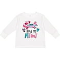 thumbnail image 3 of Inktastic I Love My Mimi Pink and Blue Fox with Hearts Boys or Girls Long Sleeve Toddler T-Shirt, 3 of 5