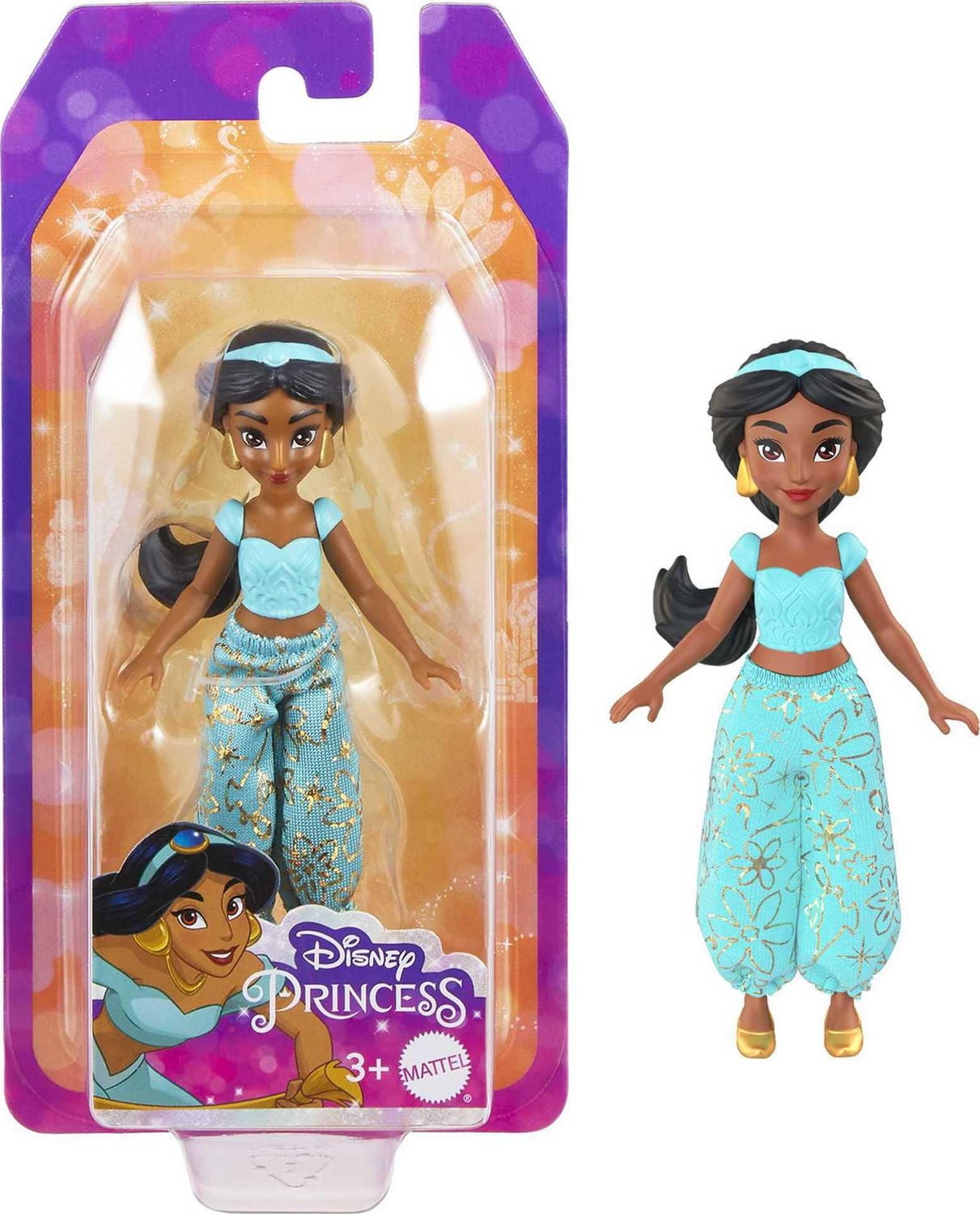Disney Princess Jasmine Small Doll, Collectible Disney Toy Inspired by the Movie Aladdin