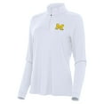 thumbnail image 2 of Women's Antigua White Michigan Wolverines Intent Quarter-Zip Top, 2 of 3