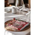 thumbnail image 6 of Red Gingerbread Christmas Cloth Napkins Set of 4 Reusable Dinner Napkins, Xmas Tree Gift House Star Cocktail Napkin Washable Table Napkins for Wedding/Holiday Party/Baby Shower 20"x20", 6 of 7