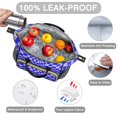 thumbnail image 3 of Blue Wavy Checkered Pattern Insulated Leakproof Lunch Box for Women, Large Lunch Bag for Tween Teen Adult, Loncheras Para Mujer for Work Beach Travel Picnic Camping, 3 of 4
