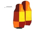 thumbnail image 4 of Easy to Install Car Universal Seat Cover, Red Rectangular Art Four Seasons Universal Front Seat Cover, 2-Piece, 4 of 8