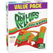 Fruit Roll-Ups Fruit Flavored Snacks, Pizza Peel 'N Build, 0.5 oz, 20 ct