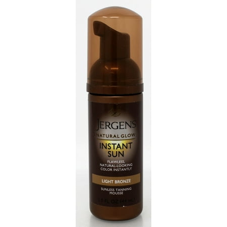 4.2 Ounce Self Tanning Jergen's Natural Glow Instant Sun Light Bronze Sunless Tanning Mousse 1.5 Ounces Travel Size ()