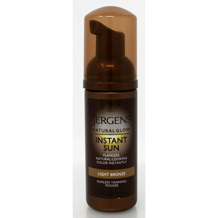 Jergen's Natural Glow Instant Sun Light Bronze Sunless Tanning Mousse 1.5 Ounces Travel