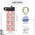 thumbnail image 4 of Sikiie Rose Flowers Print 18OZ Insulated Straw Cup, Portable Leak-proof Sports Water Bottle, Stainless Steel Water Cup Suitable for Home and Outdoor, 4 of 8