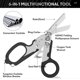 thumbnail image 3 of Trauma Scissors Emergency Scissors with Strap Cutter and Glass Breaker Foldable Stainless Steel Scissor Pliers, Rescue Tools for Outdoor Camping, 3 of 4