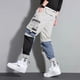 thumbnail image 2 of Pantalones de hombre Harem Hip Hop Multibolsillos Verano Multibolsillos Empalme Pantalones Cargo para Hombre Spandex Ropa Vintage Nailon Largo Emo, 2 of 5