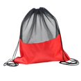 thumbnail image 3 of Mochila de malla con cordón ajustable, bolsa de baloncesto, mochila de día, tela de malla ligera Oxford Rojo, 3 of 9