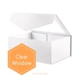 thumbnail image 7 of PACKHOME Gift Box with Window for Mother's Day, White Gift Box with Magnetic Lid for Present, 9x6.5x3.8 inches, 7 of 7