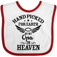 thumbnail image 3 of Inktastic Handpicked for Earth by My Opa in Heaven with Angel Wings Boys or Girls Baby Bib, 3 of 4