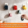 thumbnail image 4 of 72pcs Clear Picture Hanging Strips, 3m Invisible Refill Poster Strip Heavy Duty Wall Hangers Without Nail Removable Double Side Small Adhesive Sticker Tape for Classroom Office Walls No Damage, 4 of 4