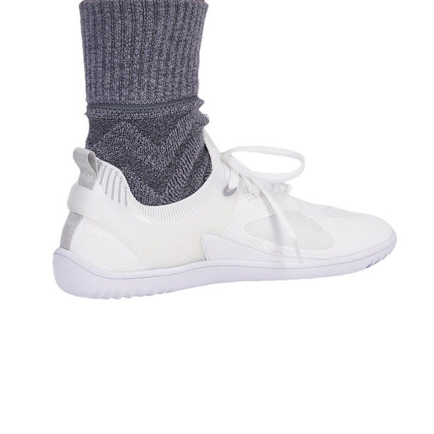 Men Ancho Zapatos Descalzos Malla para Tender La Escalada (40) Blanco