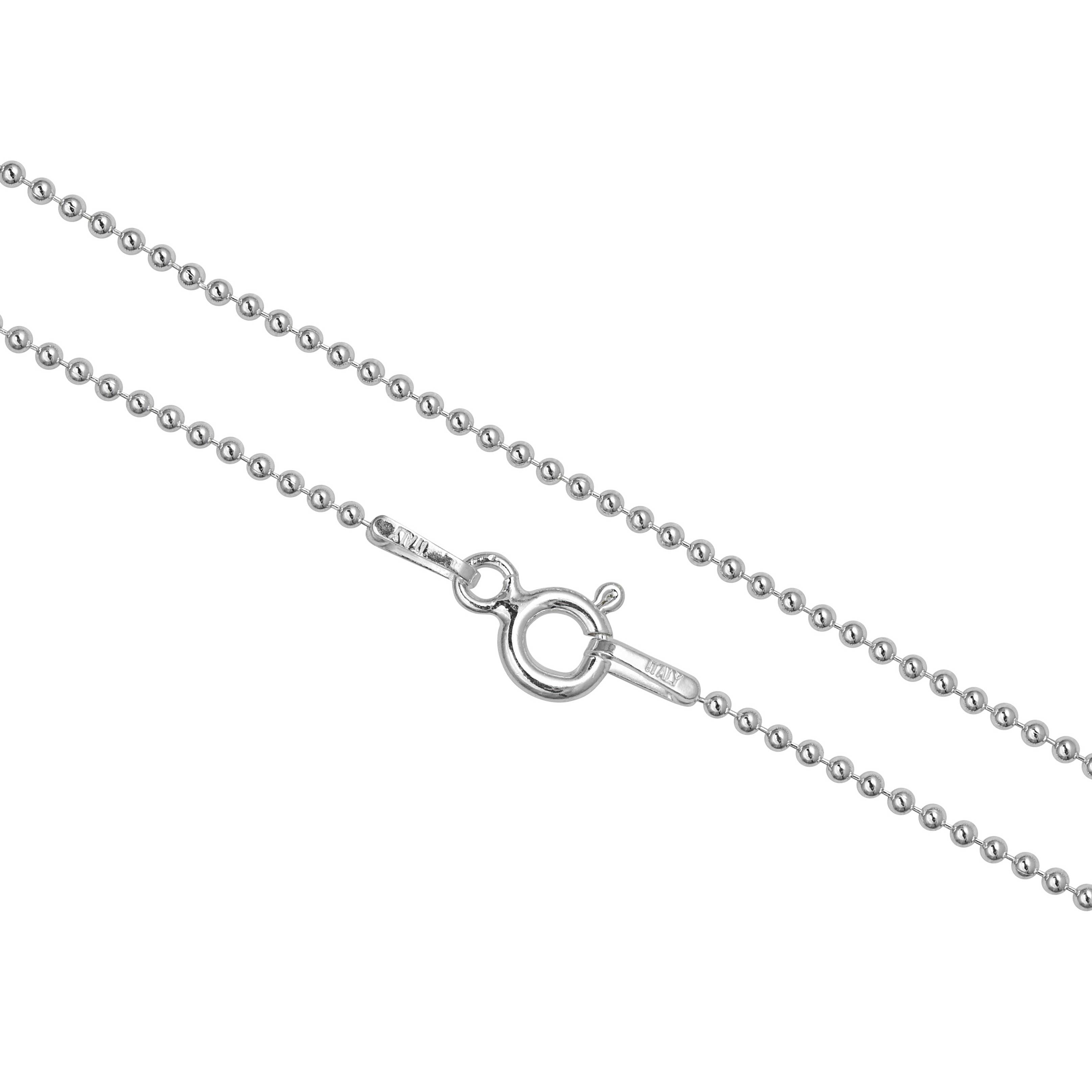 12 pcs 14" Sterling Silver 1.2mm BALL BEAD CHAINS Girls 