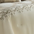 thumbnail image 2 of Riverbrook Home 10 Pc Comforter Set, King, Ivory/gold, Hillcrest, Embroidered, Polyfil Filling, Adult, 2 of 5