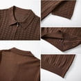 thumbnail image 6 of Fewfanhot Men's Big and Tall Solid Knit P0L0 Shirt, Collared Zipper Short Sleeve Business Casual Pullover Top, S-3XL, 6 of 6