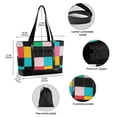 thumbnail image 2 of FORMRS Laptop Tote Bag for Women with 15.6" Computer Compartments Handbag, Blue Checkered Pattern, 2 of 7