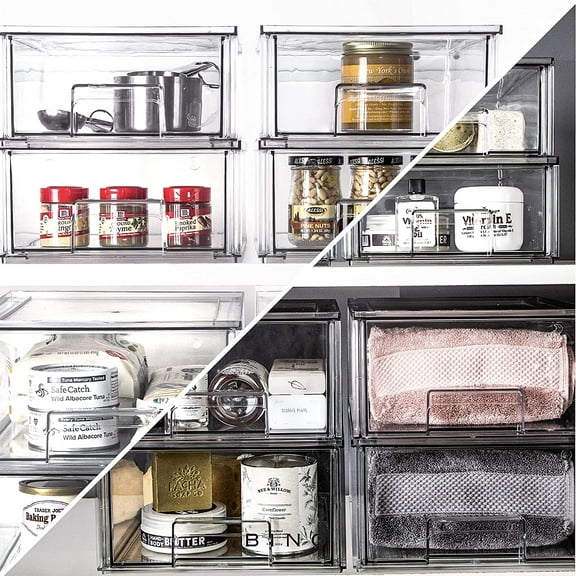 Stackable Storage Drawers, Large  - Home Organization, Bathroom Organizers, Under Sink Organizer