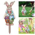 thumbnail image 4 of Giyblacko Easter Festival Insert Decorative Metal Rabbit Spring Bunny Easter Decoration Garden Easter Ornaments Stakes Sign Outdoor Decor Yard Stake Card Slot, 4 of 9