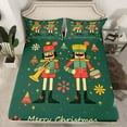 thumbnail image 2 of Manfei Merry Christmas Full Size Sheets 4pcs for Boys Girls, Cartoon Nutcracker Bed Sheets, Xmas Tree Star Snowflake Sheet Sets, Super Cozy Room Decor, 2 of 7