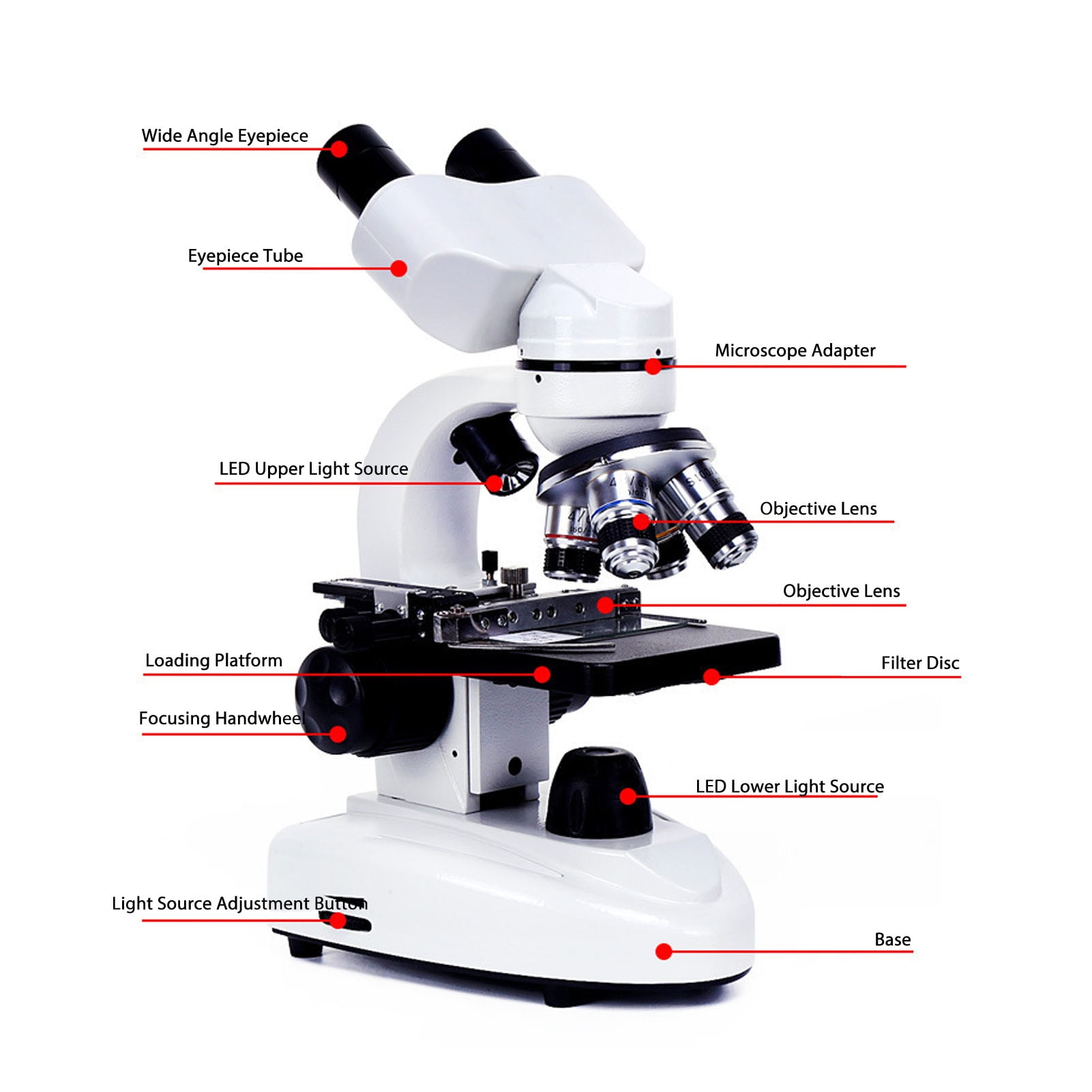Observation Scope Lab Lab Inspection Microscope 40X-5000X Professional Microscope With ...