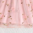 thumbnail image 7 of MEZZALL Dresses Girls Summer Casual Dress With Bow And Floral Sleeves Sheer Mesh Party Dress For Toddler Kids Lovely Child Crew Neck Solid Color Sundress, 7 of 7