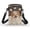 Cat Book Pattern, variant on 2 Zippers Travel Crossbody Purse Polyester, Vintage Small Crossbody Purse, Cat Paw Print Pattern