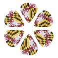thumbnail image 6 of 6 Pack Flag Of Maryland Guitar Picks In Leather Picks Holder For Bass Electric Acoustic Guitars, 6 of 7